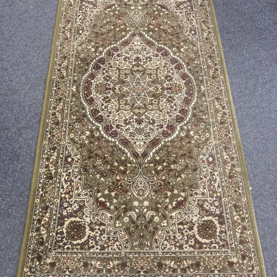 Persian Look Rug, Green & Cream Colours, 175 x 91cm