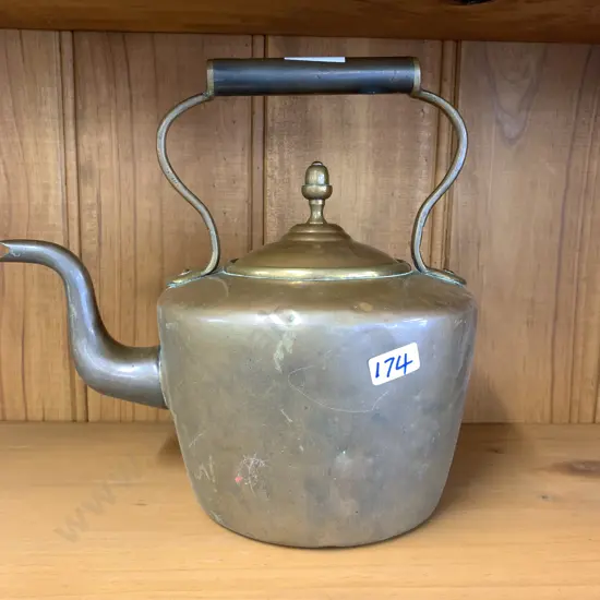 Copper & Brass Teapot, H24cm