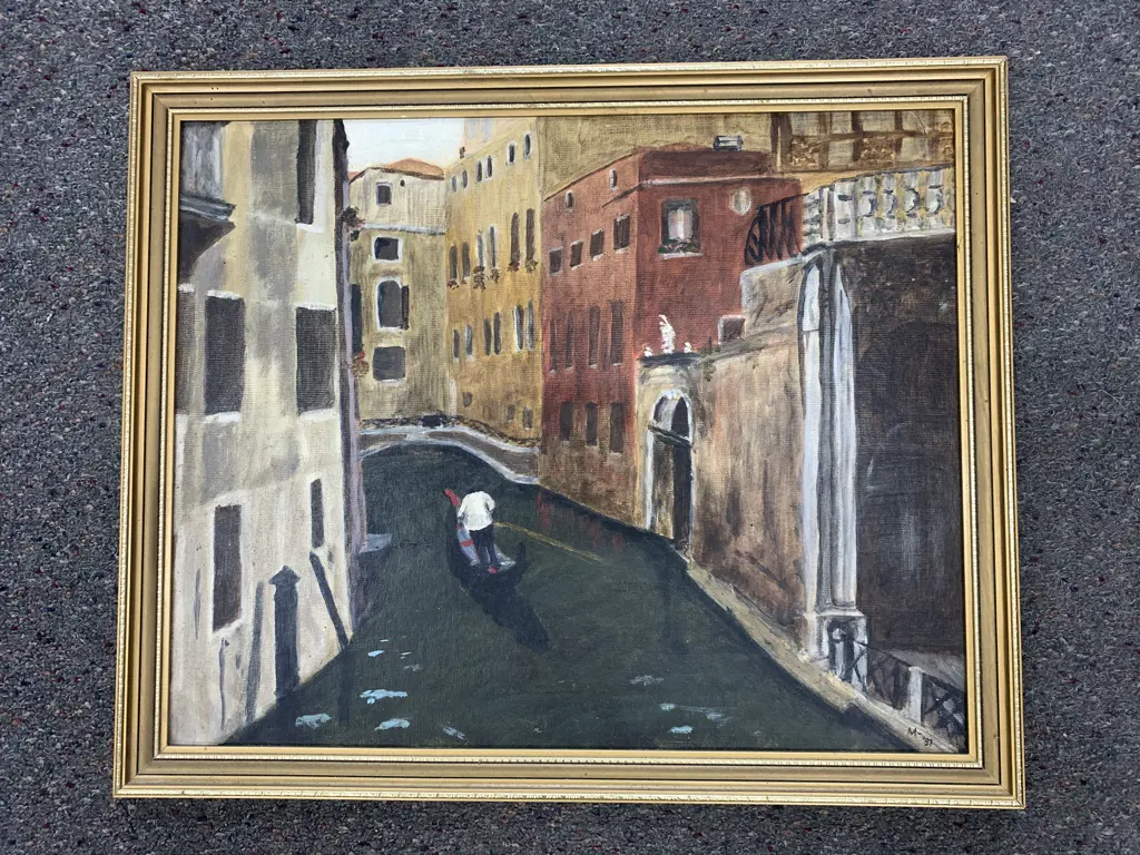 Oil Painting in Gilt Frame, Venus M '87, 46 x 55cm With Oak Frame 73 x 73cm Image 1++