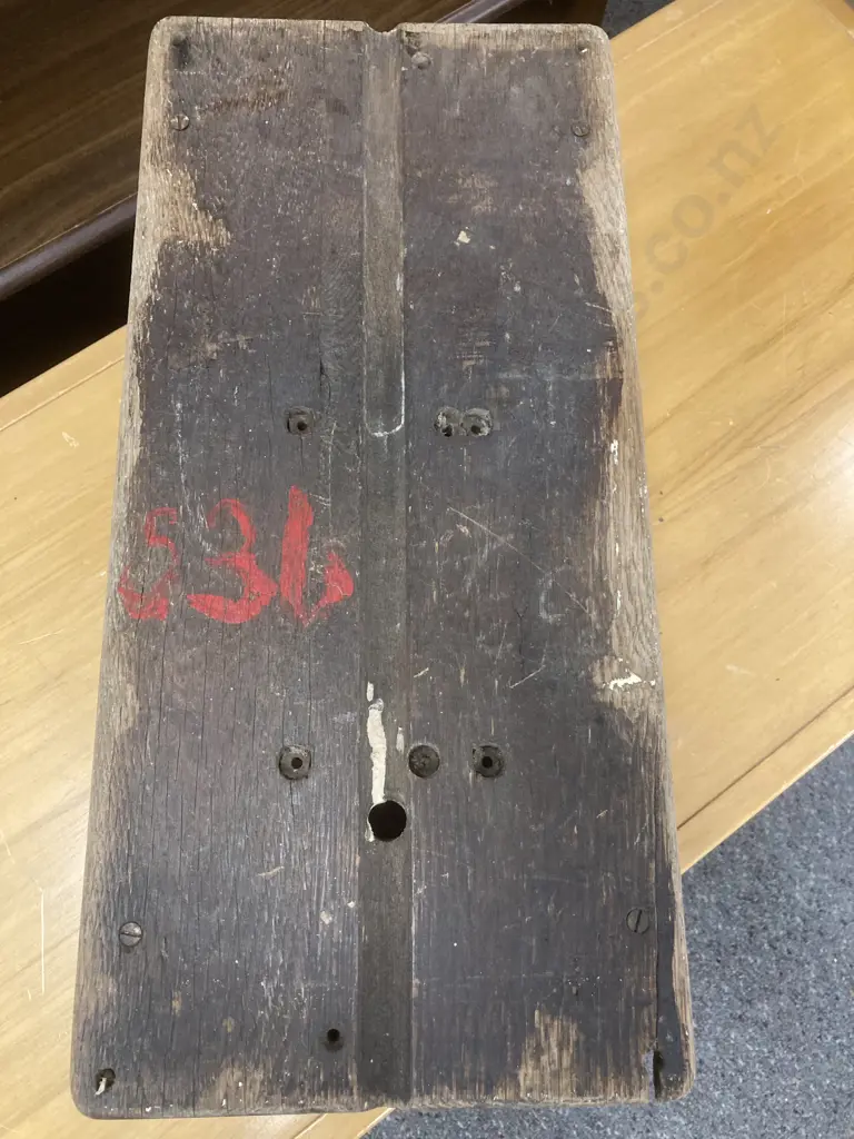 Antique Oak Wall Telephone Case, H48 L23 D13.5cm Image 1++