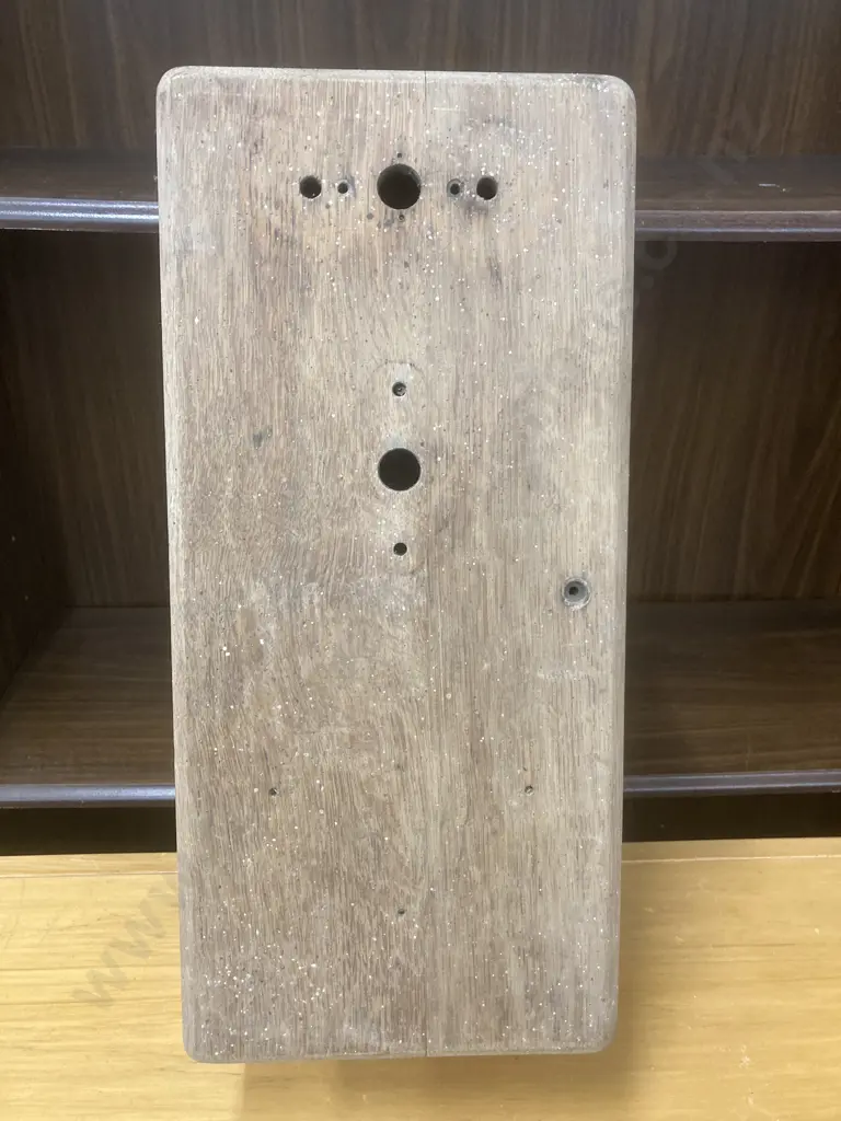 Antique Oak Wall Telephone Case, H48 L23 D13.5cm Image 1++