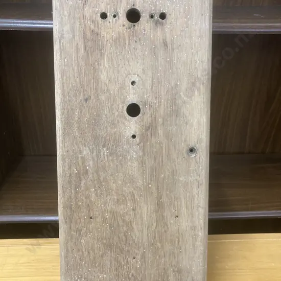 Antique Oak Wall Telephone Case, H48 L23 D13.5cm