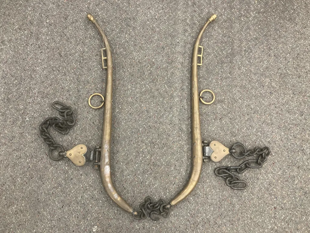 Pair of Antique Double Cased Solid Brass Horse Hames’ No2, L91cm Image 1++