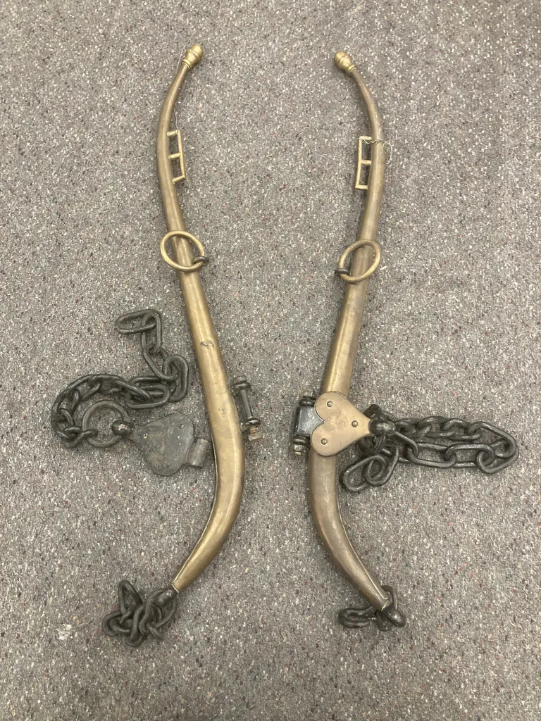Pair of Antique Double Cased Solid Brass Horse Hames’ No2, L91cm Image 1++