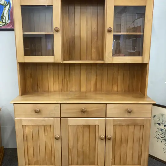 Rimu Wall Unit Manufactured By D.A. Lewis, Christchurch, Tongue & Groove Back And Panelling On Doors