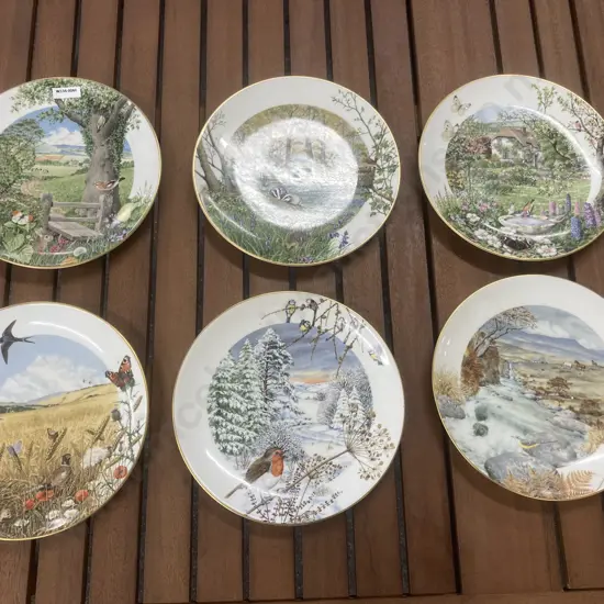 Selection of Six Royal Worcester Collectors Plates by Peter Barnett