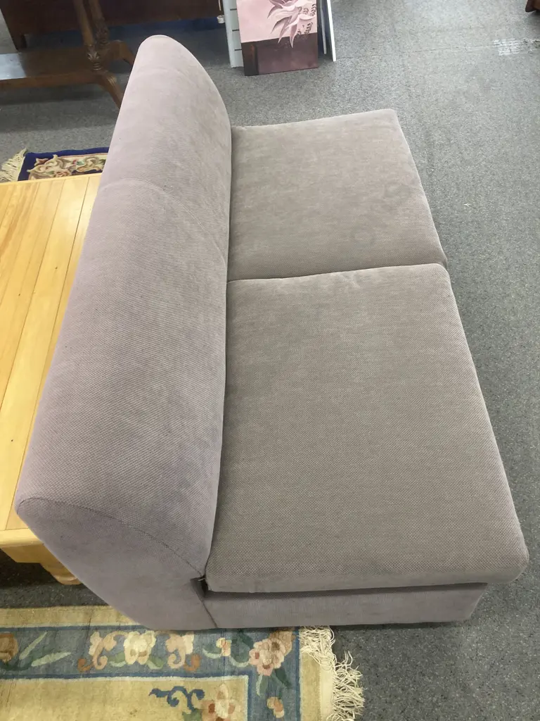Two Seater Couch Ex Freedom Furniture, Grey Tones Image 1++