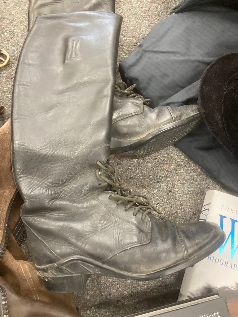 Selection of Riding Gear, Chaps, Boots, Hats Etc With Winx & Kieran Read Books & Chinese Checkers Game Image 1++