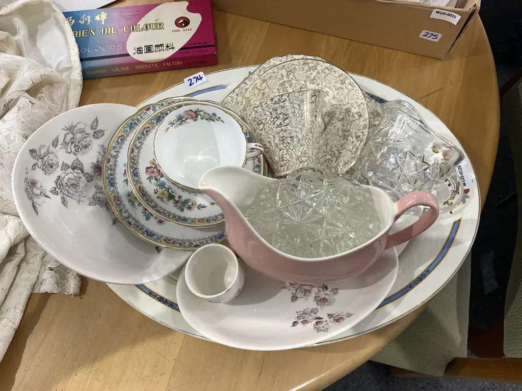 Selection of Crockery & Crystal, Johnson Bros, Foley, Etc Image 1++