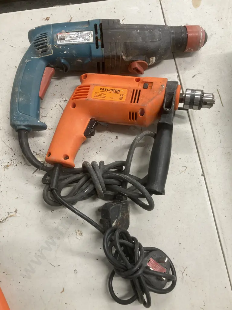 Makita HR2410 Hammer Drill, Precision Tools Electric Drill (Both With UK Plugs) Image 1++