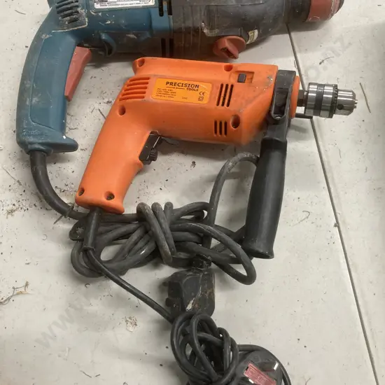Makita HR2410 Hammer Drill, Precision Tools Electric Drill (Both With UK Plugs)