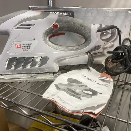 Performance Power 1/3 Sheet Sander, Model PSS180, 180W With manual (Has a UK Plug)