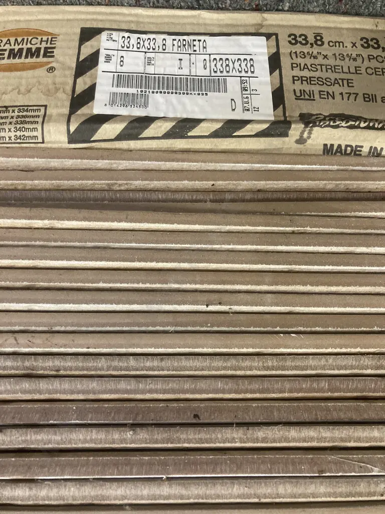 Tiles, Assorted 12 Boxes Daino Beige 33x60, White Square, Border Tiles, Ceramiche Piemme Etc Image 1++