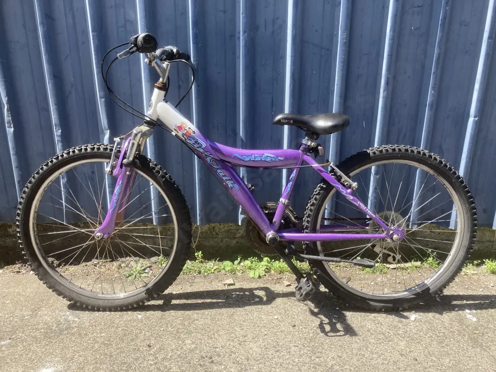 Purple & White Girl Talk Vision Kids Pushbike Image 1++