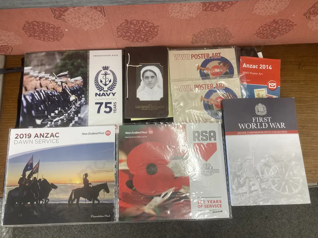 NZ Post Presentation Packs - RSA 100 Years, 2019 Anzac Dawn Service, Navy 75 Years Image 1++