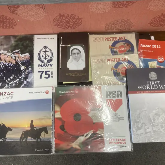 NZ Post Presentation Packs - RSA 100 Years, 2019 Anzac Dawn Service, Navy 75 Years