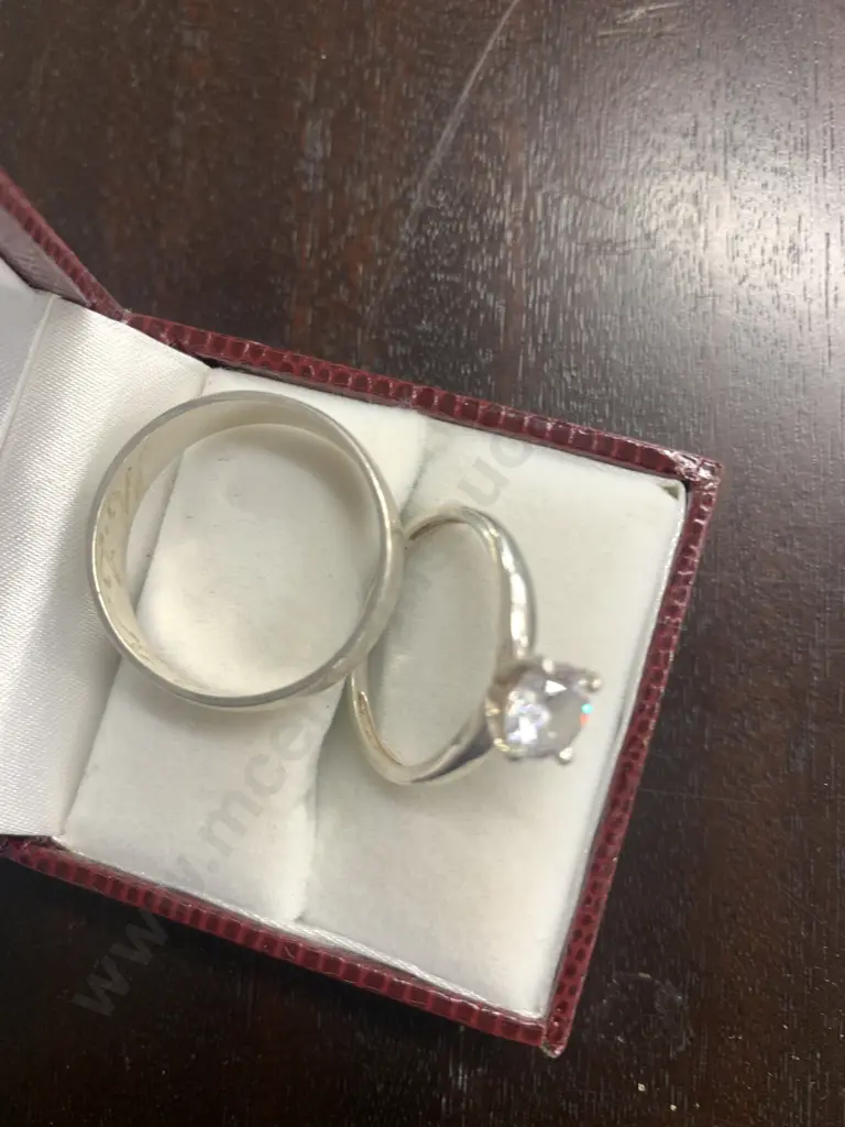 Two Sterling Silver Rings Image 1++