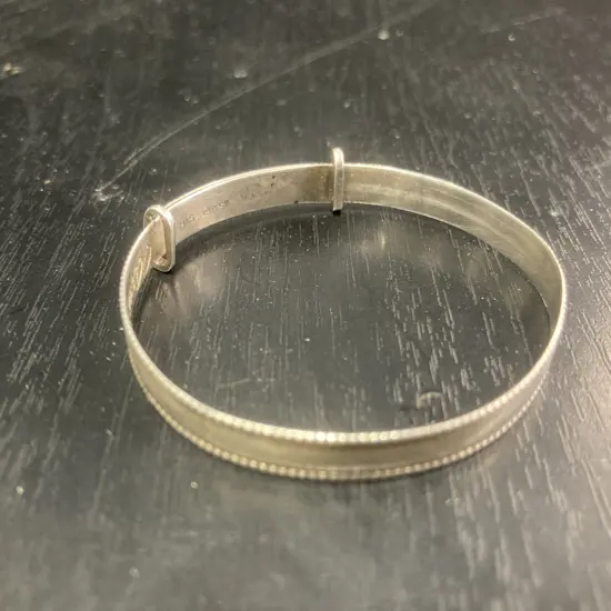 Sterling Silver Sliding Expandable Babys Bracelet (has engraving on inside)