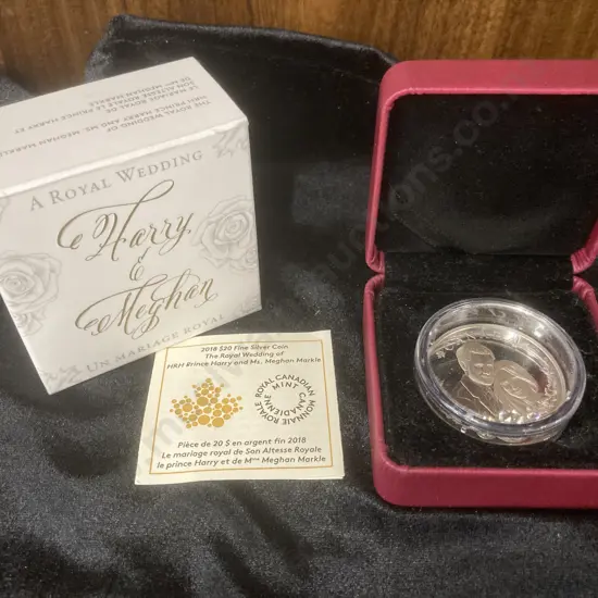 2018 CANADA 1 oz 9999 Silver $20 Proof Swarovski Coin Wedding of Harry & Meghan