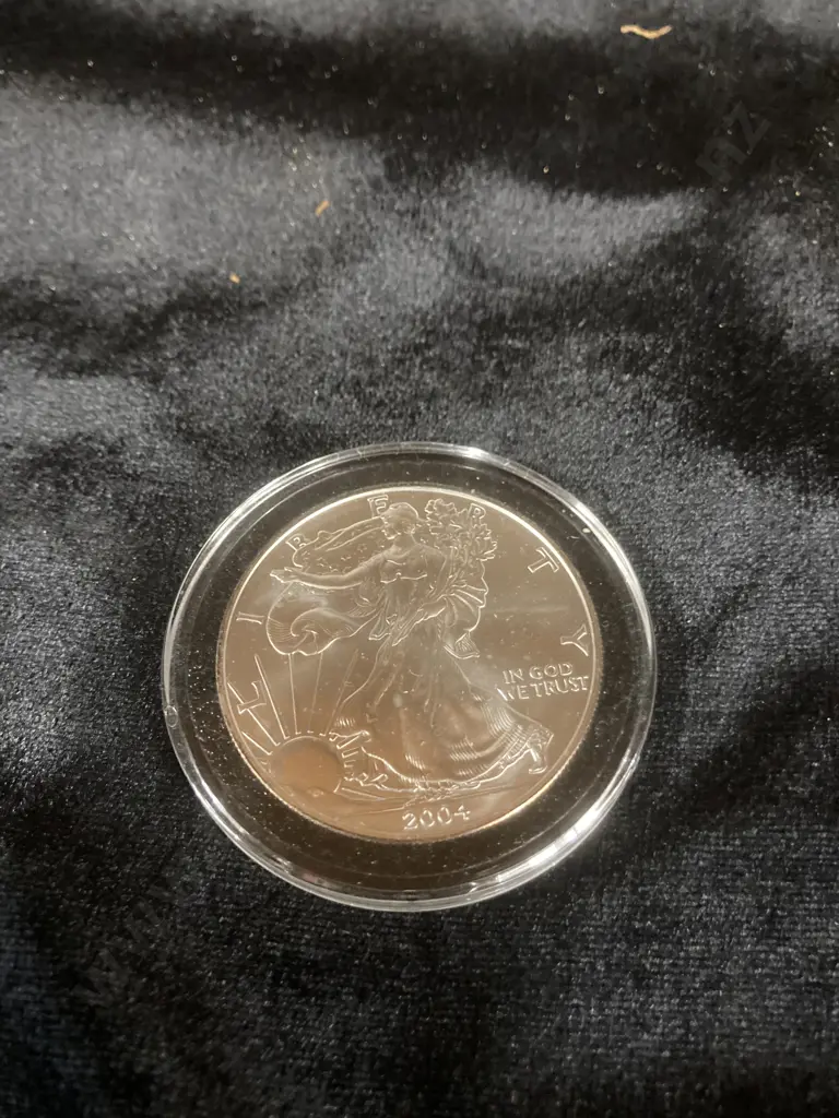 2004 $1 American Silver Eagle In Coin Case Image 1++