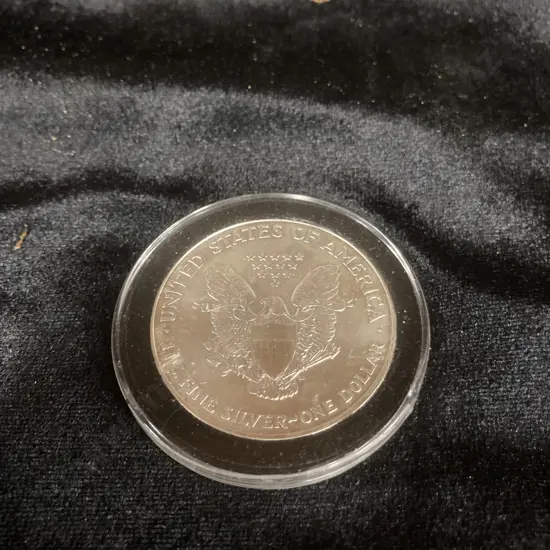 2000 $1 American Silver Eagle In Coin Case