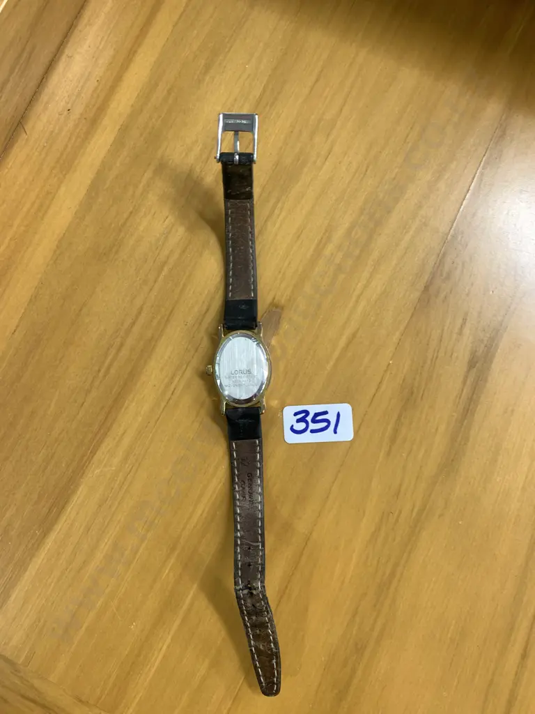 Ladies Gold Lorus Watch With Brown Leather Strap Image 1++