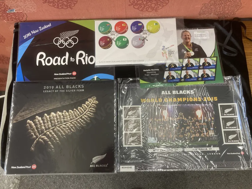 NZ Post  All Blacks World Champions 2015 A4 MNH Stamp Sheet, 2019 Legacy of The Silver Fern Presentation Pack Image 1++