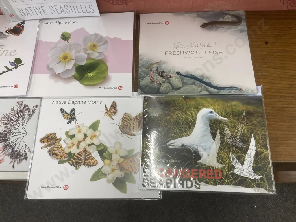 NZ Post Presentation Packs x Nine - Recovering Native Birds, Kakariki, Predator Free 2050, Endangered Seabirds, Image 1++