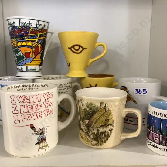 Selection Of Coffee Mugs Including Harrods, Tokyo Etc