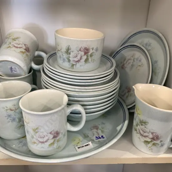 Selection Of Crown Lynn Items Including 'Antique Rose' D706 And Mugs, Sugar Bowl And Jug