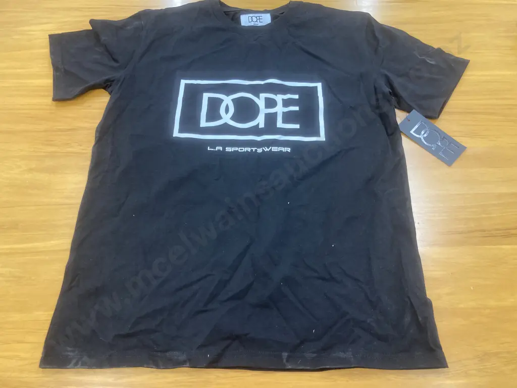 New DOPE Release Short Sleeve T-Shirt, Black, Size M Image 1++
