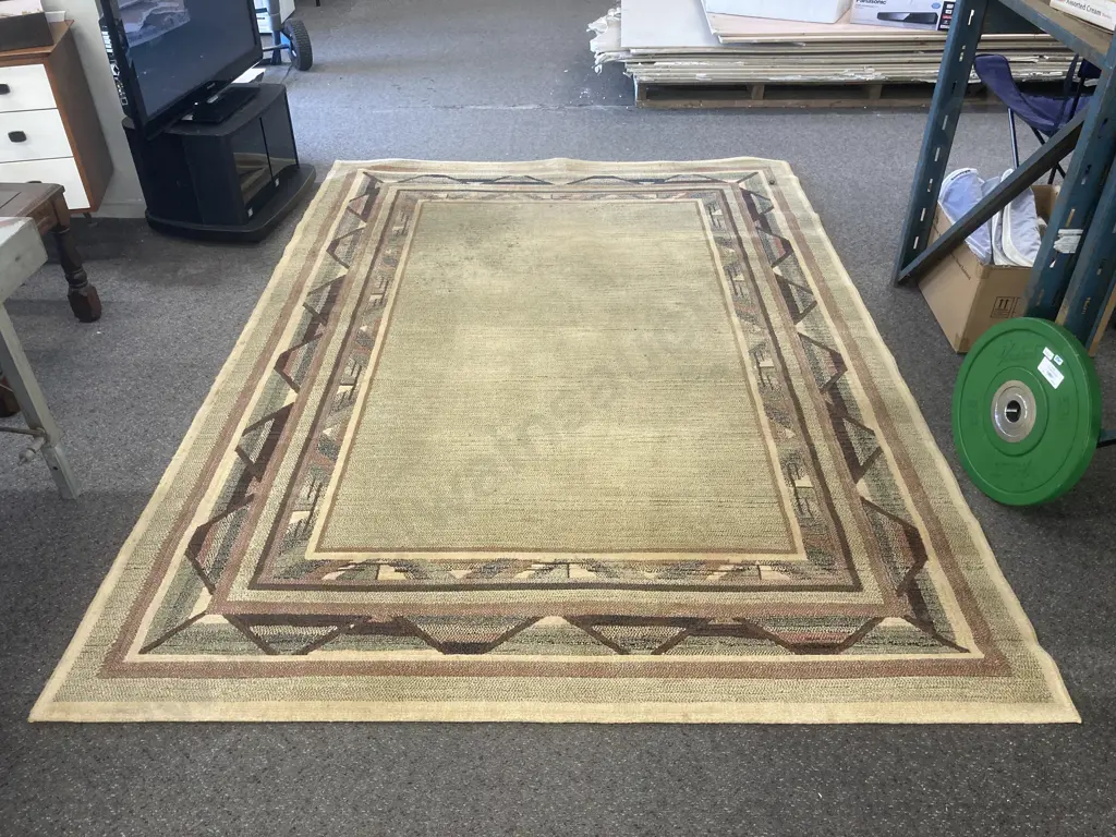 Large Floor Mat, Natural Brown Tones, 280 x 200cm (Marked) Image 1++