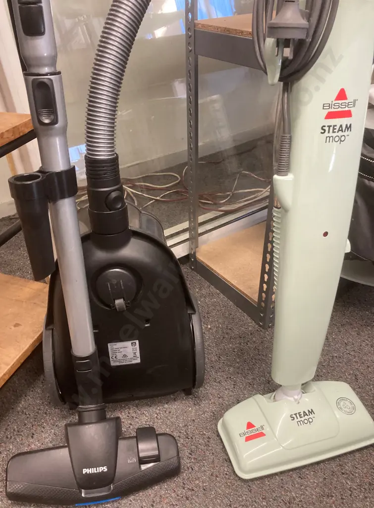 Philips PowerPro Compact 1800W Vacuum Cleaner & Bissell Steam Mop Image 1++