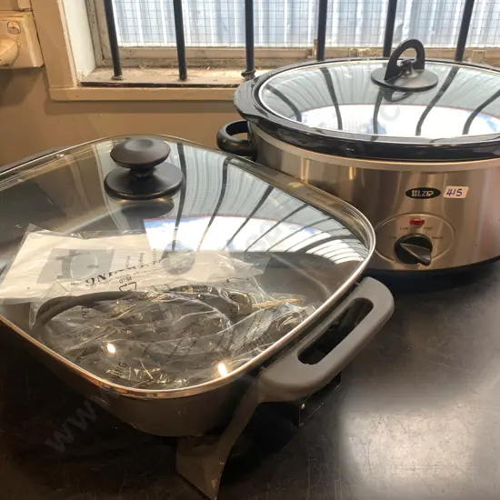 Zip Rectangle Frypan Model Zip833, & Zip Crockpot