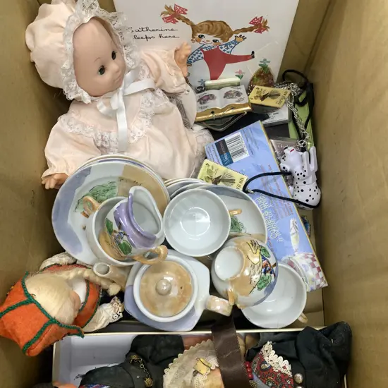 Assorted Vintage Collectables Including Miniature Dolls Etc