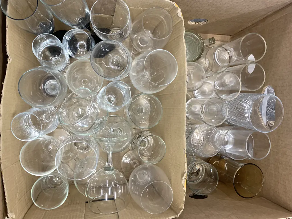 Box Lot Assorted Glasses x 2 Boxes Image 1++