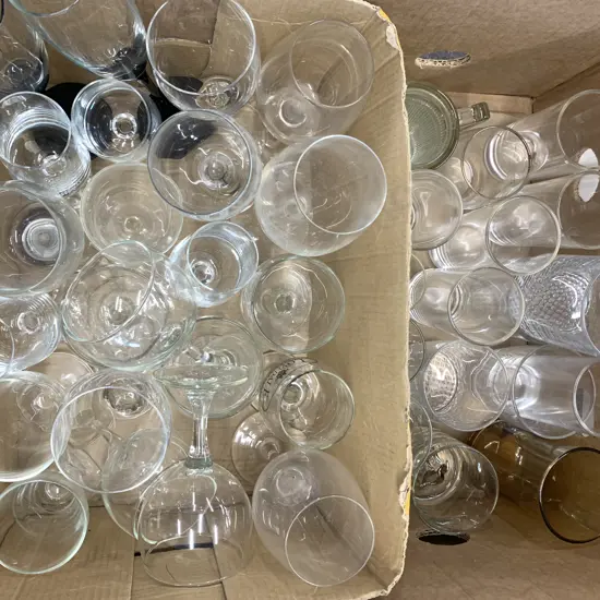 Box Lot Assorted Glasses x 2 Boxes