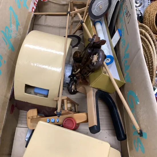 Box Lot of Vintage Toys, Recorder Etc