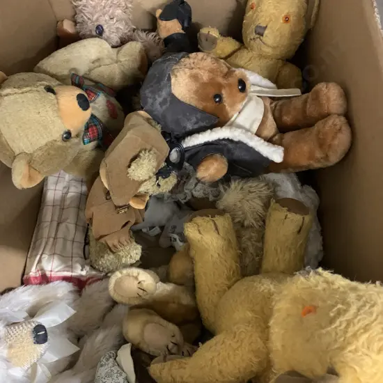 Large Selection of Vintage Teddy Bears & Soft Toys