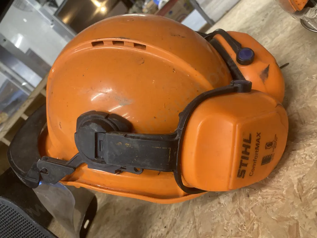 Stihl ComfortMax Helmet & Ear Protectors, Spare Visors, Peltor Ear Muffs With Hygiene Pack Etc Image 1++