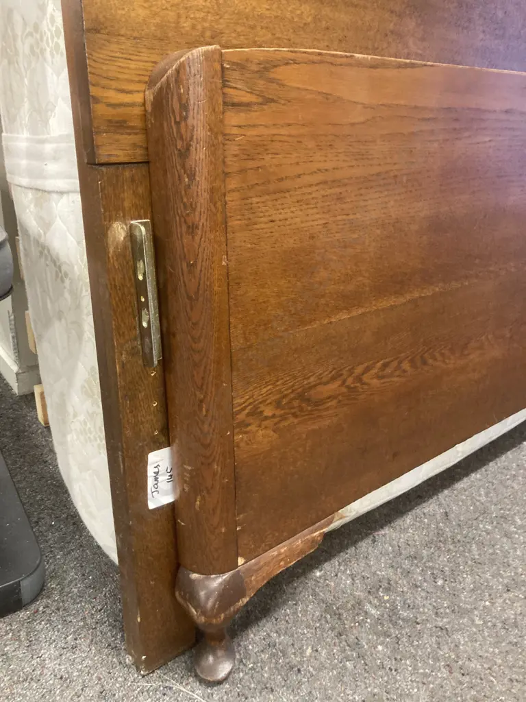 Double Bed Oak Headboard And Tail Ends With Double Pillow Top Medi - Coil Prism 660, Windsor Orthopedic Back Care Image 1++