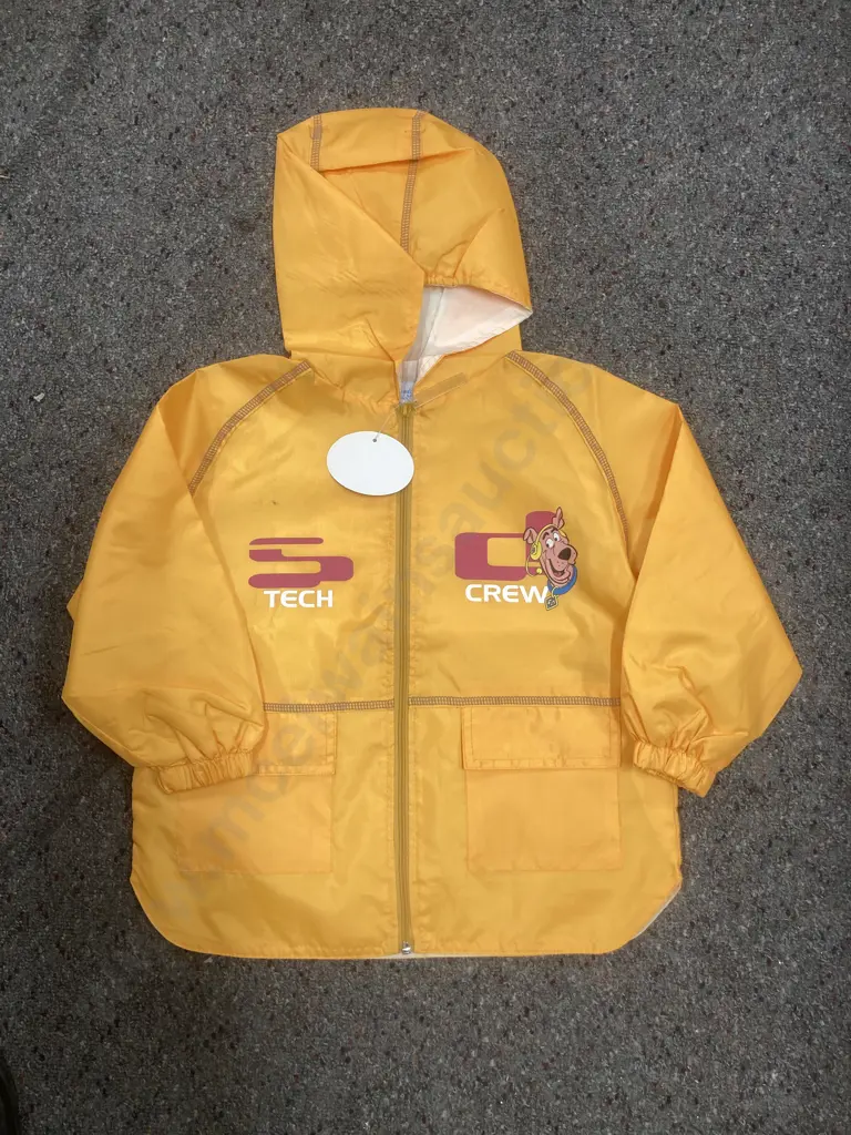 New Kids Hooded Lined Jackets, Zip Front, Asstd Yellow, Orange, Burgundy, 6 x Boxes of 32, Sz 3, 4, 5, 6, Light Weight Image 1++