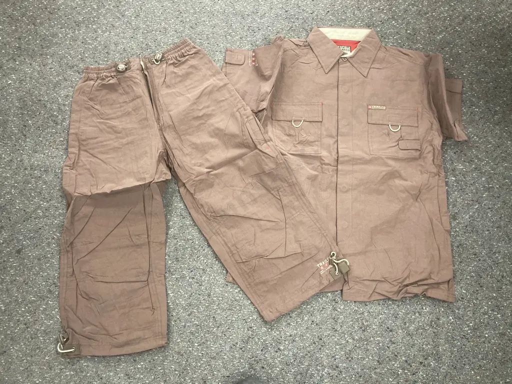 Box lot Approx Fifty New 'Northfield Trailco' Kids Coffee Colour Jackets & Pants Image 1++