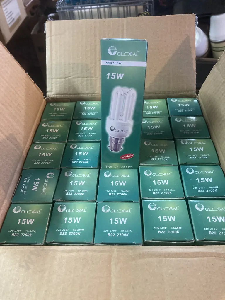 Box Of 50 Global EB22 2700K 15W Light Bulbs (NN3012 15W) Image 1++
