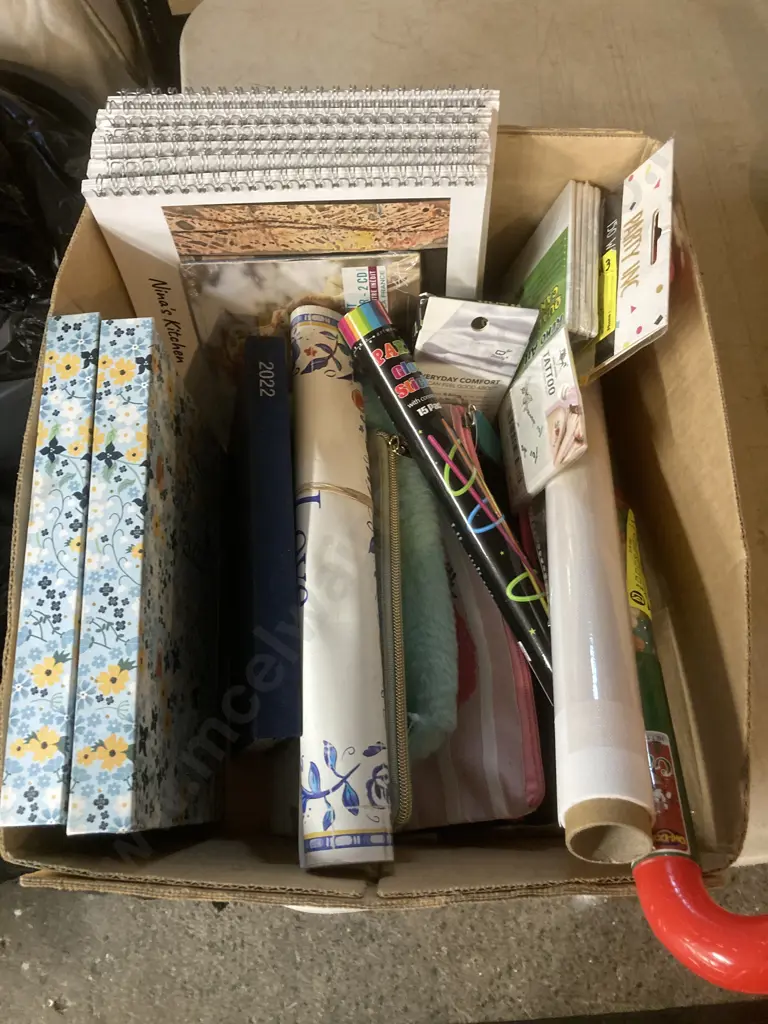 Box Lot Diary Planner Books, Ninas Kitchen Recipe Books, Pencil Cases Etc Image 1++