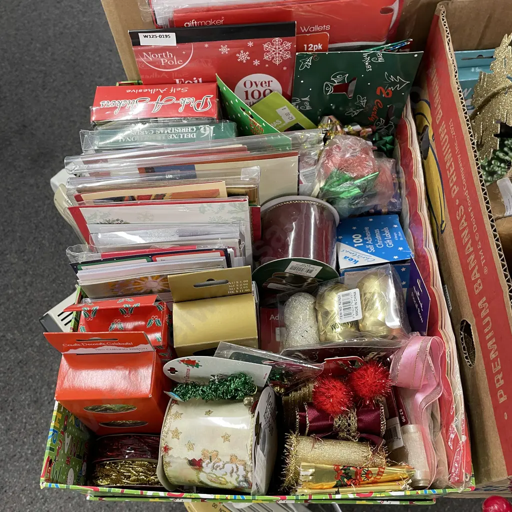 Christmas Gift Box, Cards, Ribbons Etc Image 1++