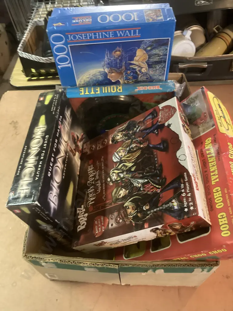Box Lot Of Assorted Games And Puzzles Image 1++