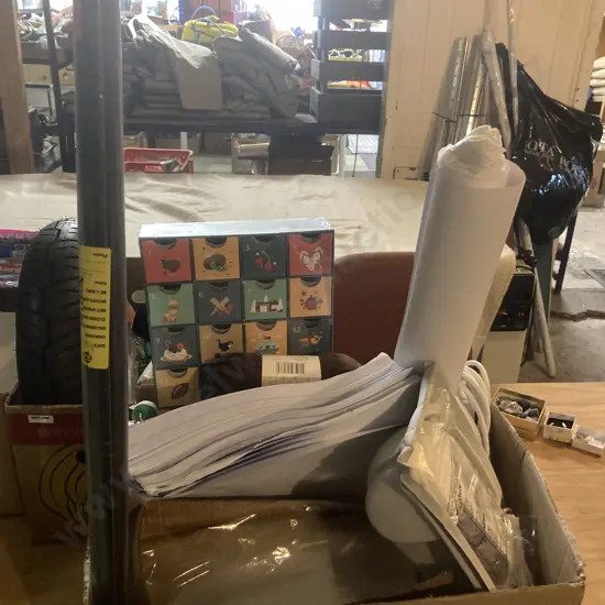 Box Lot Fabric Shaver, Electrical Cord, Wool, Stationary Etc
