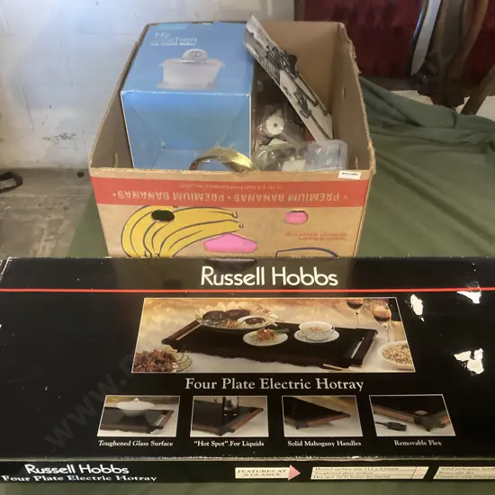 Russell Hobbs Electric Hot Tray, Ice Cream Maker And Cake Artistry Sundries