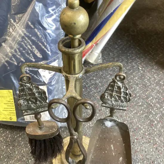 Brass Fireside Companion Set